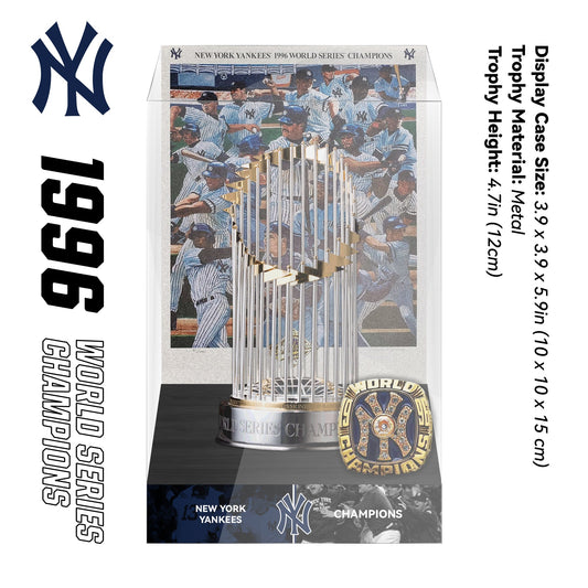1996 New York Yankees MLB World Series Championship Trophy Display Case