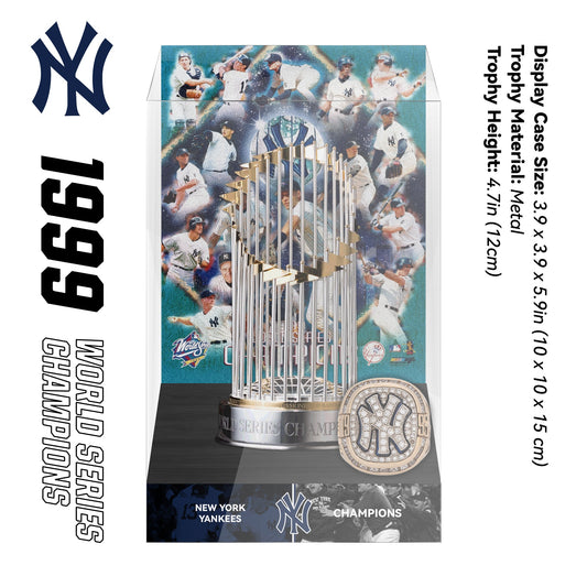 1999 New York Yankees MLB World Series Championship Trophy Display Case