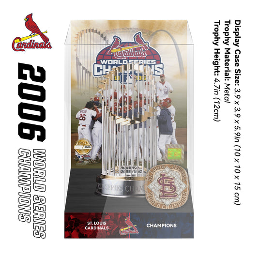 2006 St. Louis Cardinals MLB World Series Championship Trophy Display Case