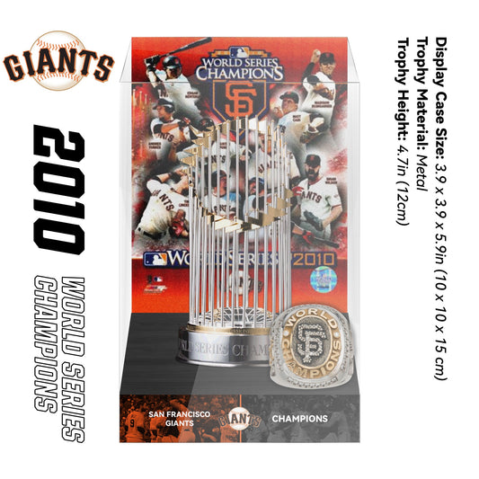 2010 San Francisco Giants MLB World Series Championship Trophy Display Case