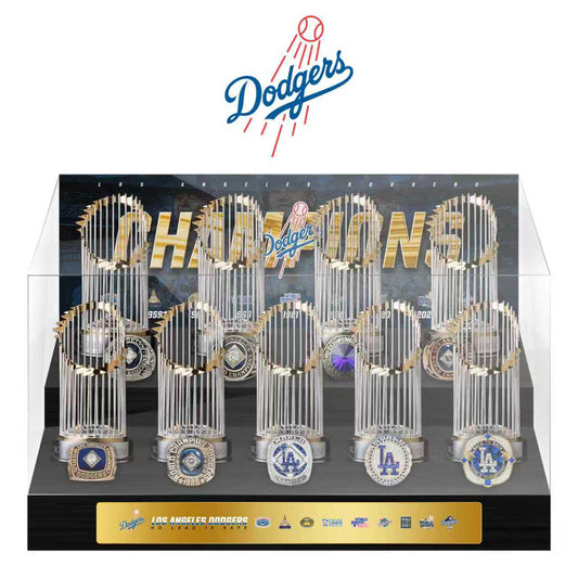 Los Angeles Dodgers MLB World Series Championship Trophy And Ring Display Case