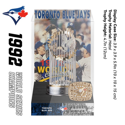 1992 Toronto Blue Jays MLB World Series Championship Trophy Display Case