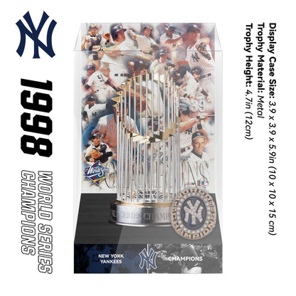 1998 New York Yankees MLB World Series Championship Trophy Display Case