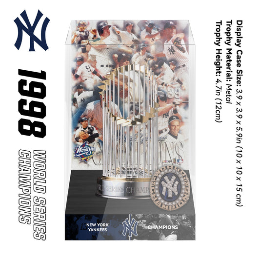 1998 New York Yankees MLB World Series Championship Trophy Display Case