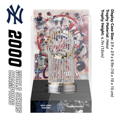 2000 New York Yankees MLB World Series Championship Trophy Display Case