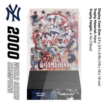 2000 New York Yankees MLB World Series Championship Trophy Display Case