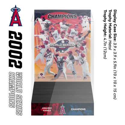 2002 Anaheim Angels MLB World Series Championship Trophy Display Case