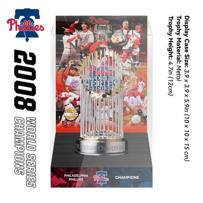 2008 Philadelphia Phillies MLB World Series Championship Trophy Display Case