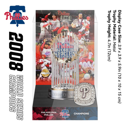2008 Philadelphia Phillies MLB World Series Championship Trophy Display Case
