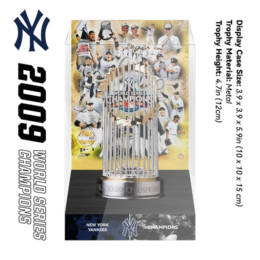 2009 New York Yankees MLB World Series Championship Trophy Display Case