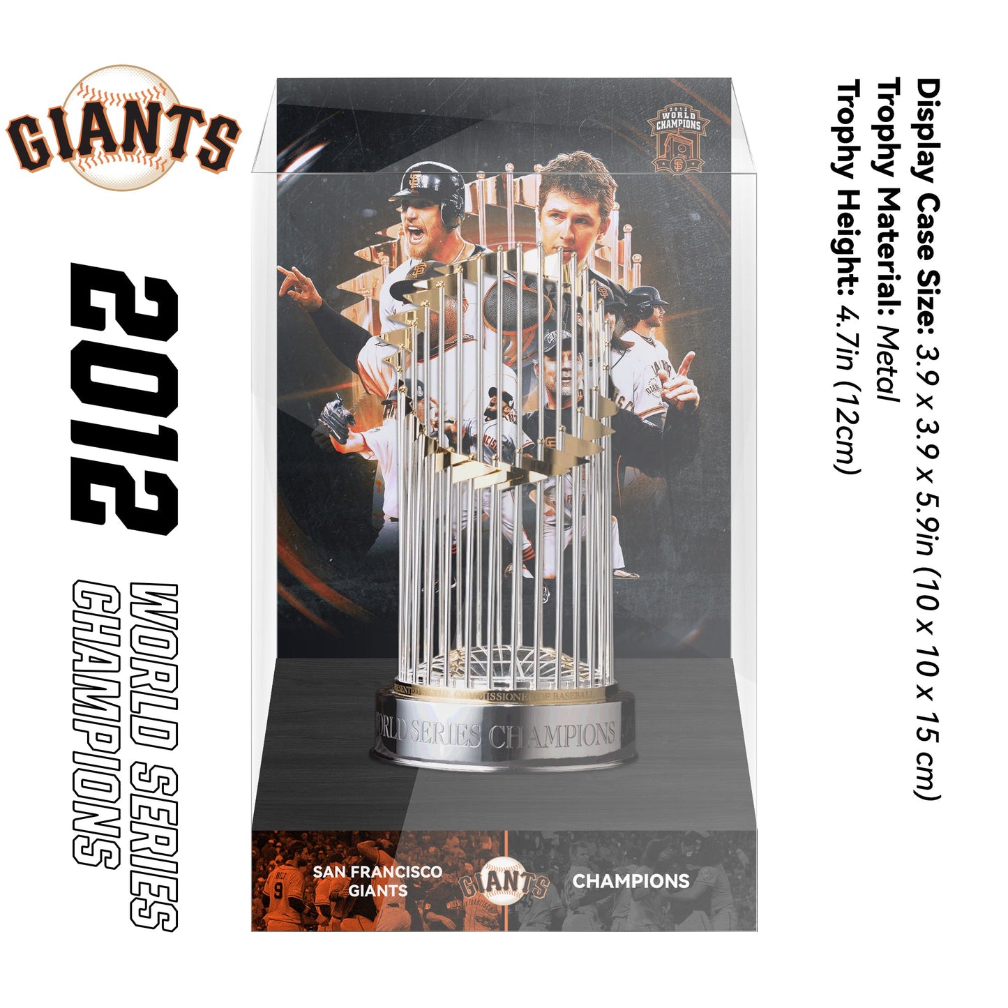 2012 San Francisco MLB World Series Championship Trophy Display Case