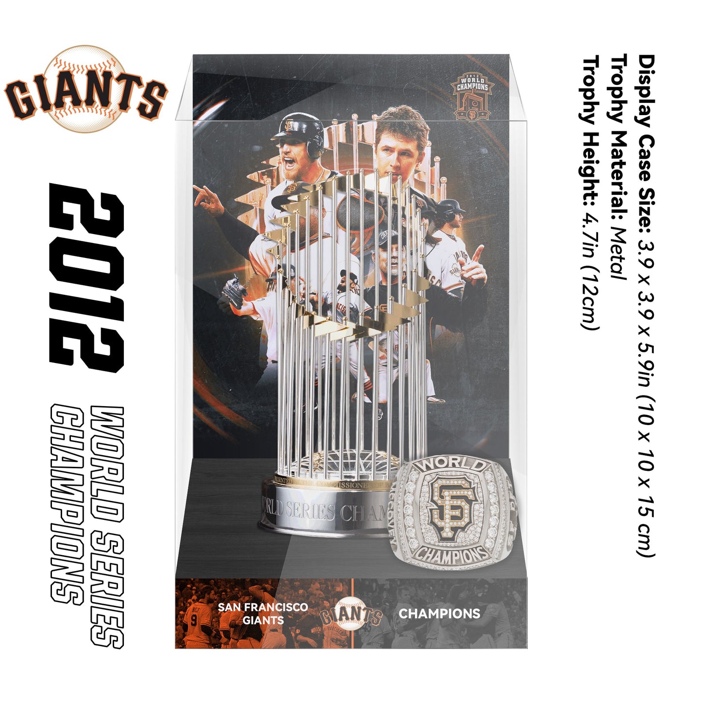2012 San Francisco MLB World Series Championship Trophy Display Case