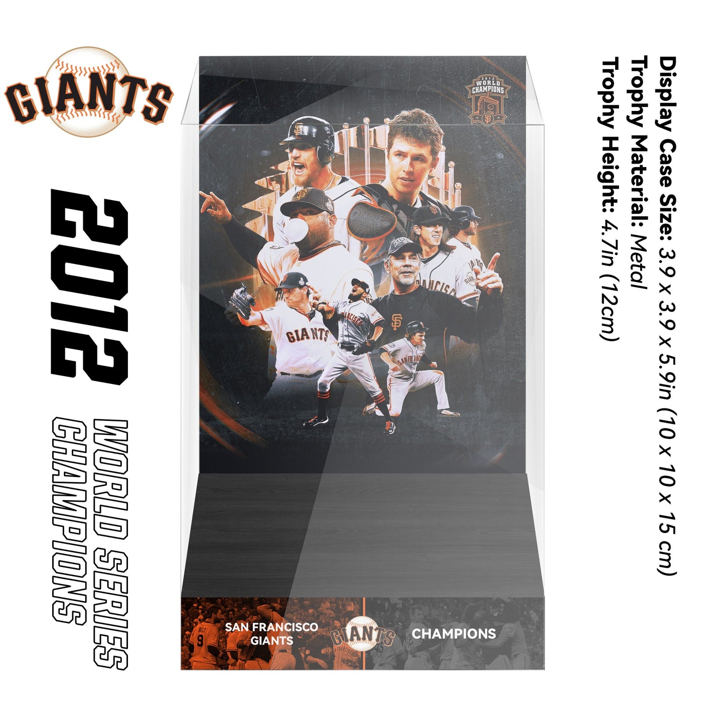 2012 San Francisco MLB World Series Championship Trophy Display Case