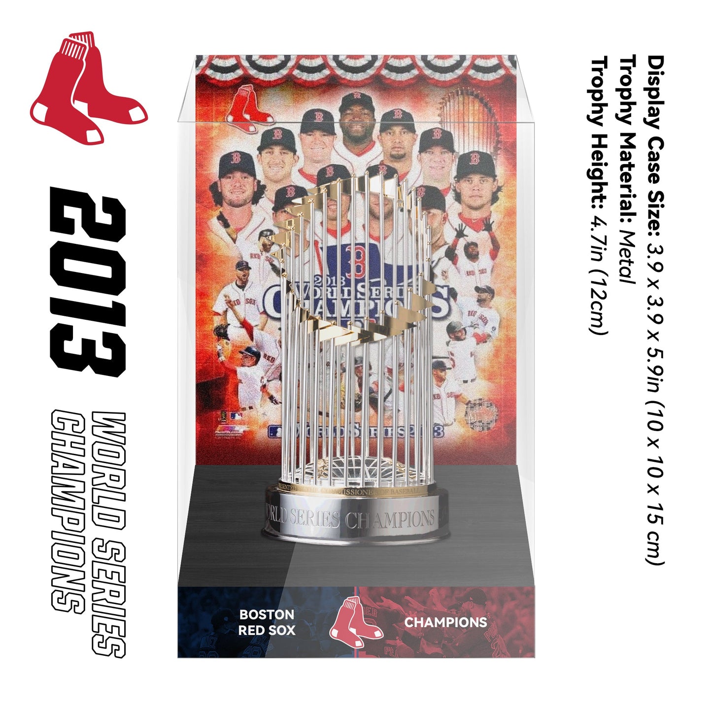 2013 Boston Red Sox MLB World Series Championship Trophy Display Case