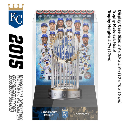 2015 Kansas City Royals MLB World Series Championship Trophy Display Case