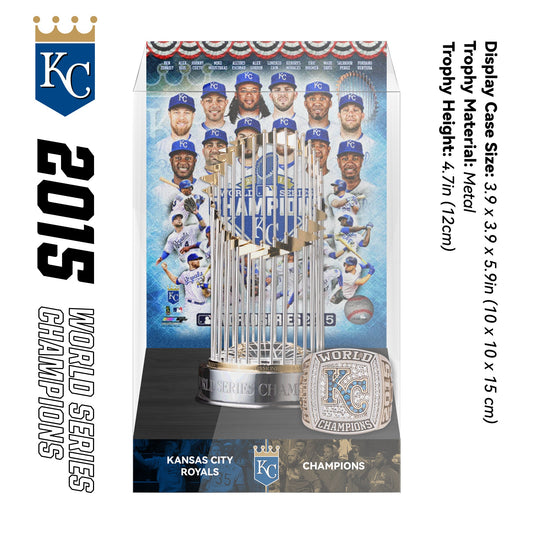 2015 Kansas City Royals MLB World Series Championship Trophy Display Case
