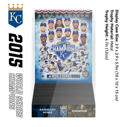 2015 Kansas City Royals MLB World Series Championship Trophy Display Case