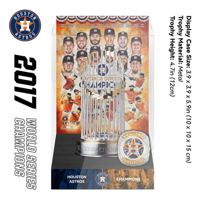 2017 Houston Astros MLB World Series Championship Trophy Display Case