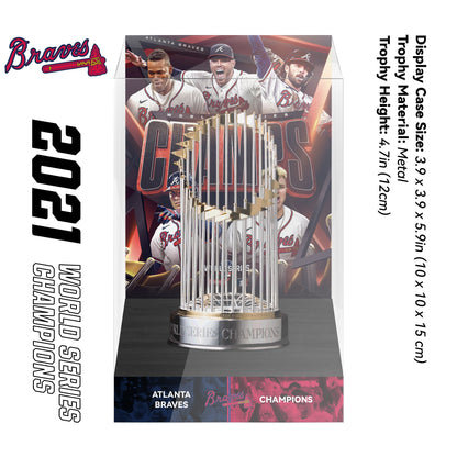 2021 Atlanta Braves MLB World Series Championship Trophy Display Case