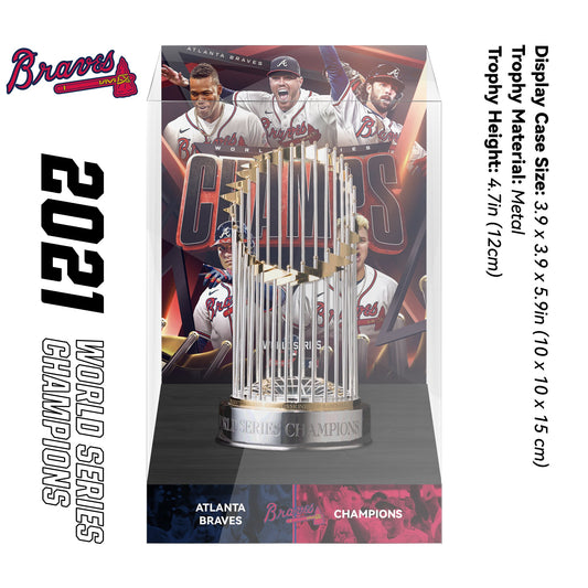 2021 Atlanta Braves MLB World Series Championship Trophy Display Case