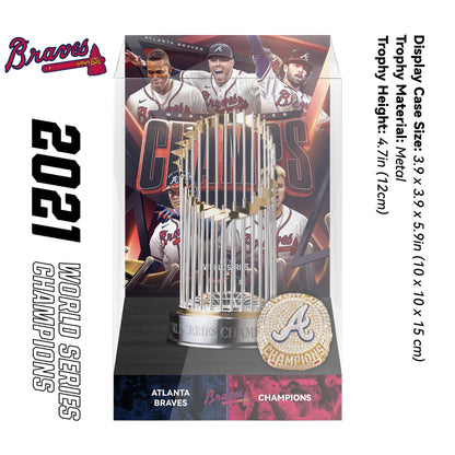 2021 Atlanta Braves MLB World Series Championship Trophy Display Case