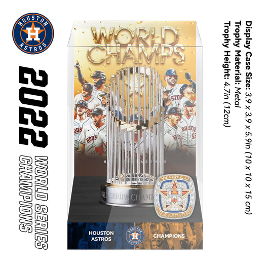 2022 Houston Astros MLB World Series Championship Trophy Display Case