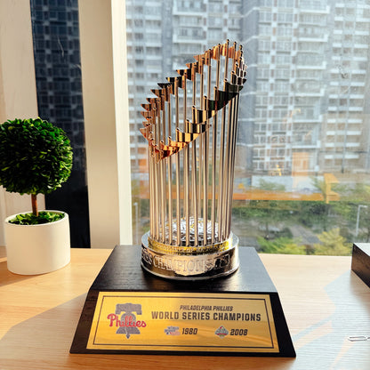 [MLB]Philadelphia Phillies World Series Commissioner's Trophy 11.8"(30cm) With Wooden Base