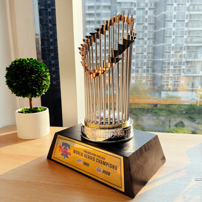 [MLB]Philadelphia Phillies World Series Commissioner's Trophy 11.8"(30cm) With Wooden Base