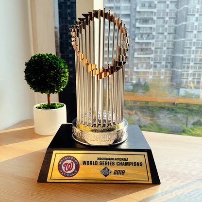 [MLB] Washington Nationals World Series Commissioner's Trophy 11.8"(30cm) With Wooden Base