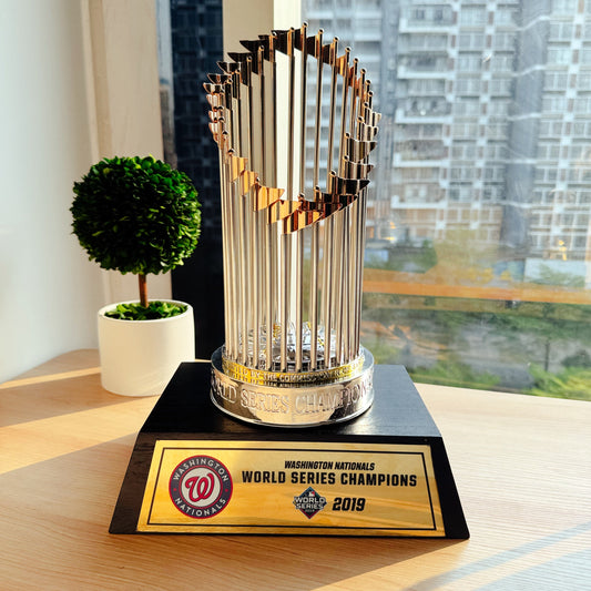 [MLB] Washington Nationals World Series Commissioner's Trophy 11.8"(30cm) With Wooden Base
