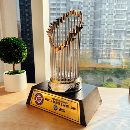[MLB] Washington Nationals World Series Commissioner's Trophy 11.8"(30cm) With Wooden Base