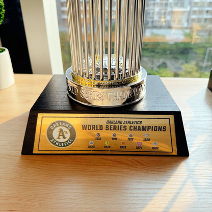 [MLB] Oakland Athletics World Series Commissioner's Trophy 11.8"(30cm) With Wooden Base