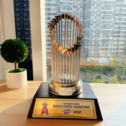 [MLB] Los Angeles Angels World Series Commissioner's Trophy 11.8"(30cm) With Wooden Base