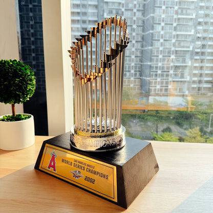 [MLB] Los Angeles Angels World Series Commissioner's Trophy 11.8"(30cm) With Wooden Base