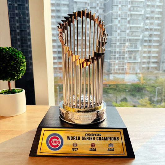 [MLB] Chicago Cubs World Series Commissioner's Trophy 11.8"(30cm) With Wooden Base