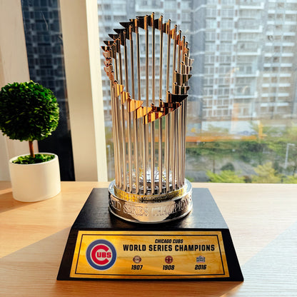 [MLB] Chicago Cubs World Series Commissioner's Trophy 11.8"(30cm) With Wooden Base