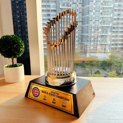 [MLB] Chicago Cubs World Series Commissioner's Trophy 11.8"(30cm) With Wooden Base