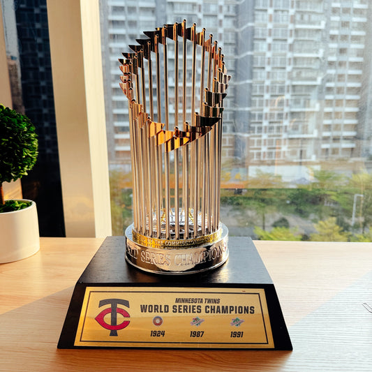 [MLB] Minnesota Twins World Series Commissioner's Trophy 11.8"(30cm) With Wooden Base