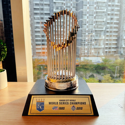 [MLB] Kansas City Royals World Series Commissioner's Trophy 11.8"(30cm) With Wooden Base