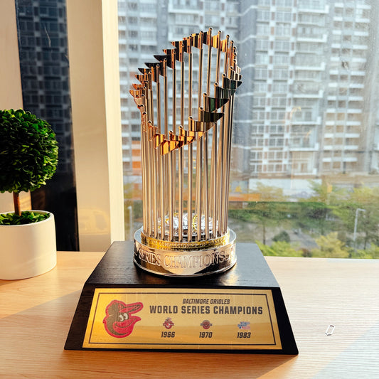 [MLB] Baltimore Orioles World Series Commissioner's Trophy 11.8"(30cm) With Wooden Base