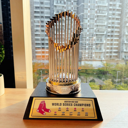[MLB] Boston Red Sox World Series Commissioner's Trophy 11.8"(30cm) With Wooden Base