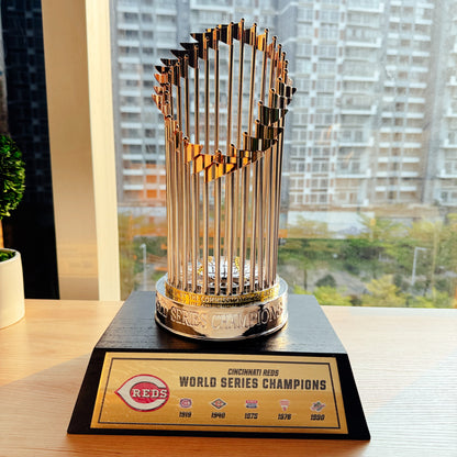 [MLB] Cincinnati Reds World Series Commissioner's Trophy 11.8"(30cm) With Wooden Base