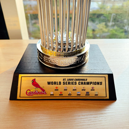[MLB] Saint Louis Cardinals World Series Commissioner's Trophy 11.8"(30cm) With Wooden Base