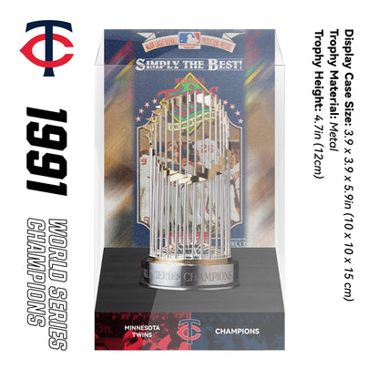 1991 Minnesota Twins MLB World Series Championship Trophy Display Case
