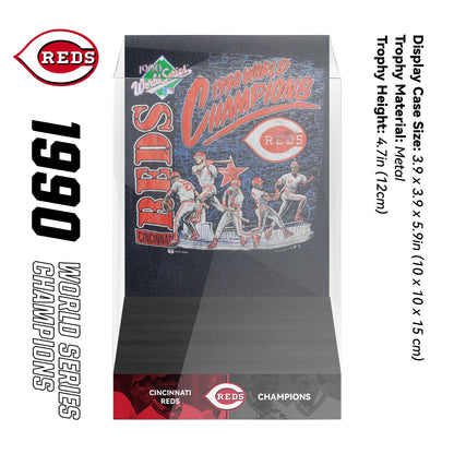 1990 Cincinnati Reds MLB World Series Championship Trophy Display Case