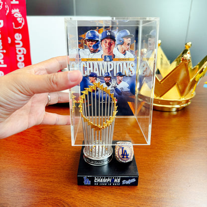 2024 Los Angeles Dodgers MLB World Series Championship Trophy Display Case
