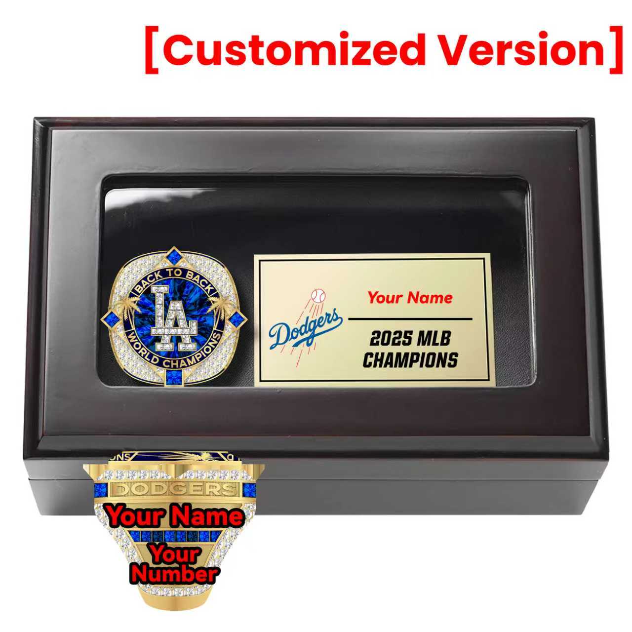 【 Fan version Ⅰ】2025 Los Angeles Dodgers World Series Championship Ring