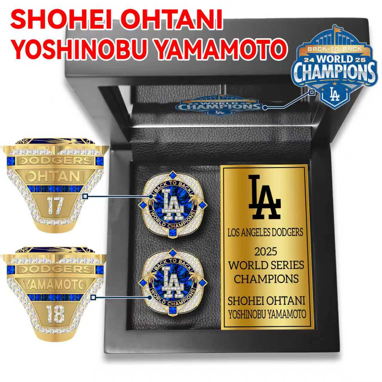 Los Angeles Dodgers World Series Back-to-Back Championship Rings