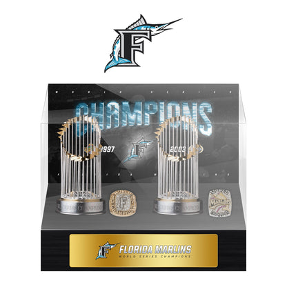 Florida Marlins MLB World Series Championship Trophy And Ring Display Case
