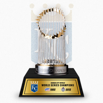 [MLB] Kansas City Royals World Series Commissioner's Trophy 11.8"(30cm) With Wooden Base